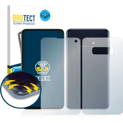 Afbeelding van BROTECT Screenprotector voor Samsung Galaxy S10e (Voor+Achter) Folie Beschermfolie transparant volledig dekking (2 Stuks)