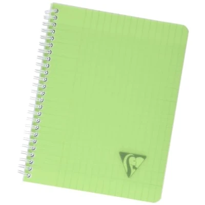 Afbeelding van Clairefontaine 328716C Linicolor Fresh Collectie Spiraalschrift 17x22cm 180 grote ruiten pagina&#039;s 90g wit papier Transparante polypropyleen kaft Willekeurige kleuren