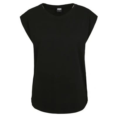 Afbeelding van Urban Classics Ladies Basic Shaped TEE Tshirt basic, Dames, Maat: 4XL, Black