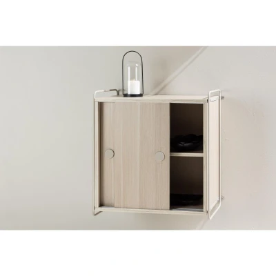 Afbeelding van Svea Stefano hangende opbergkast 60 x 68 cm whitewash Hout