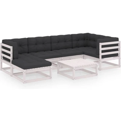 Afbeelding van vidaXL 7 delige Loungeset met kussens massief grenenhout