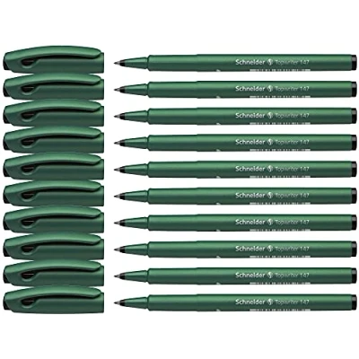 Afbeelding van fineliner Schneider Topwriter 147 0,6 mm zwart doos met 10 stuks
