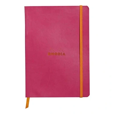 Afbeelding van Rhodia 117462C notitieboek Rhodiarama met zachte omslag, dot grid, 80 vellen, 90 g ivoorkleurig papier, A5 148 x 210 mm, bladwijzer, binnenvak, 1 stuk, framboos