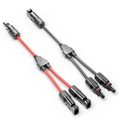 Afbeelding van deleyCON Solar Y Kabel 2/1 Adapter 6mm² Stekkeradapter PV4 / T IP68 1500V (M/FF, F/MM) Voor Zonnesysteem, Zonnepaneel, PV Systeem, Fotovoltaïsch, Stekker (30cm)