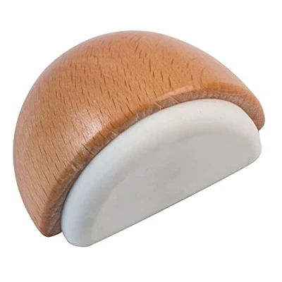 Afbeelding van AMIG Deurstop/deurmagneet D48mm zelfklevend beuken hout Deurstoppers