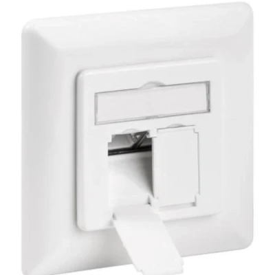 Afbeelding van Wandcontactdoos Cat 6a Inbouw Wit Allteq