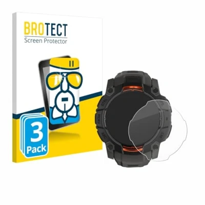 Afbeelding van BROTECT Glas Screen Protector voor Garmin Instinct 3 Solar (50 mm) (3 Stuks) Schermbeschermer [9H Hardheid, Beschermglas Folie niet Gehard Glas]