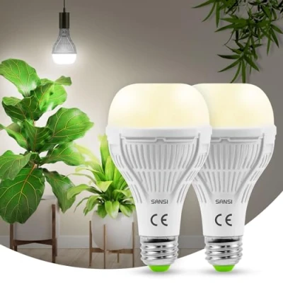 Afbeelding van SANSI Hortciole LED E27 15W voor kamerplanten, groeilamp met volledig spectrum, 200 W, komt overeen (PPF 27 μmolens, lichthoek 120, veg afdekking 2 x vierkante meter) stuks