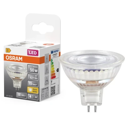 Afbeelding van OSRAM LED Spot Star MR16 reflector, 2700 K warm wit, 6,1 W, GU5.3, 36, 621 lm, laagspanning, helder, voor spots, vitrines, 15.000 uur