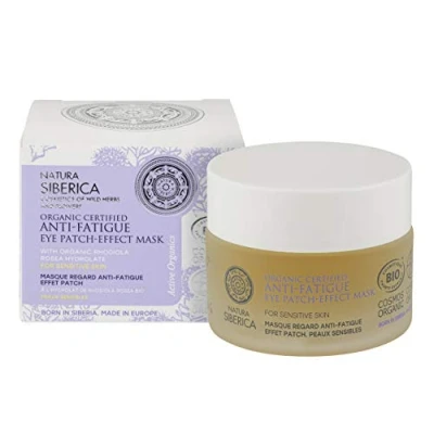 Afbeelding van Natura Siberica Organisch gecertificeerd anti vermoeidheid oogflardmasker voor gevoelige huid, 50 ml