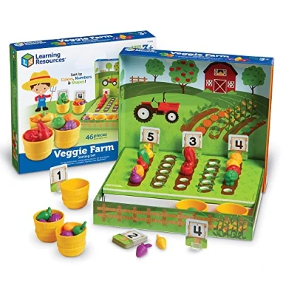 Afbeelding van Learning Resources Vegetarische Boerderij Sorteren 46 Stuk Set