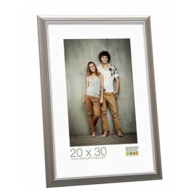 Afbeelding van Deknudt Frames fotolijst S42JD1 zilverkleur met biesje 13x13 cm