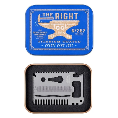Afbeelding van Gentlemen&#039;s Hardware Multitool Gereedschap 8 X 5 Cm Staal Zilver