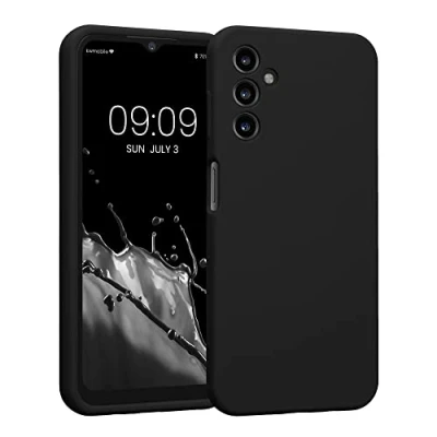 Afbeelding van kwmobile telefoonhoesje geschikt voor Samsung Galaxy A14 5G TPU backcover met siliconen coating Smartphone case in zwart