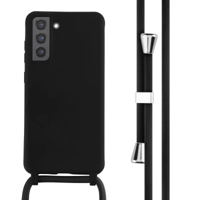 Afbeelding van Samsung Galaxy S21 FE Hoesje Siliconen en TPU (zacht) iMoshion Softcase/Koordhoesje/Backcover Zwart Telefoonhoesje