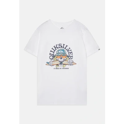 Afbeelding van Quiksilver Skull Feast Unisex Tshirt print voor kinderen, Maat: 176, White