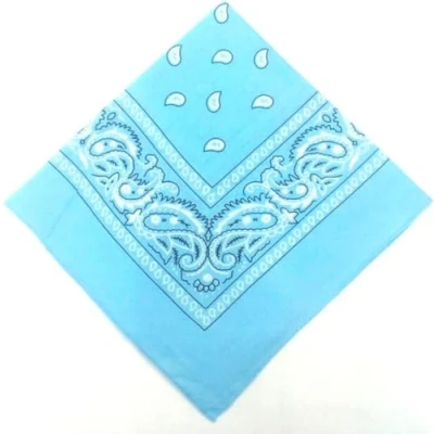 Afbeelding van Boerenzakdoek Cowboy Zakdoek Bandana Dames Heren Lichtblauw