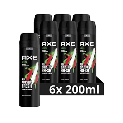 Afbeelding van 6x Axe Deodorant Bodyspray Africa 200 ml