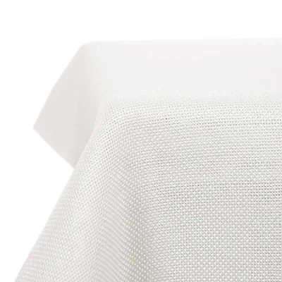 Afbeelding van Deconovo Linnen Tafelkleed Kerst Waterafstotend Afneembaar Tafeldoek Bescherming in Polyester Lotuseffect Stof voor Eettafel Feest Wit 130x220cm