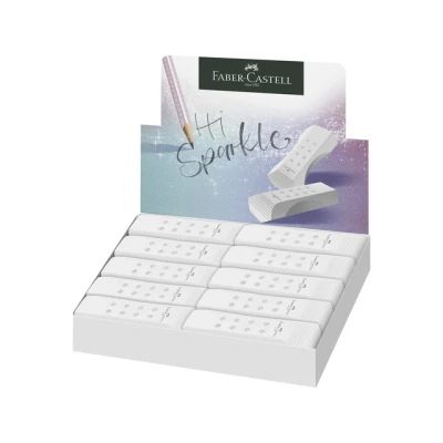 Afbeelding van 20x Gum Faber Castell RollOn Sparkle display 20 stuks wit