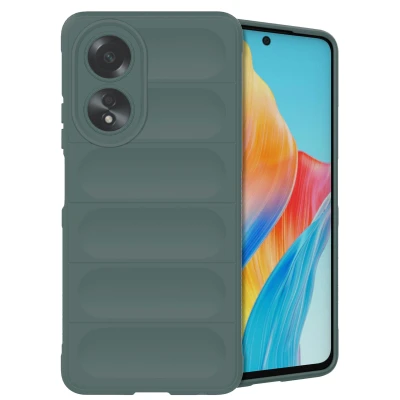 Afbeelding van Oppo A58 Hoesje Siliconen en TPU (zacht) iMoshion Softcase/Backcover Donkergroen Telefoonhoesje