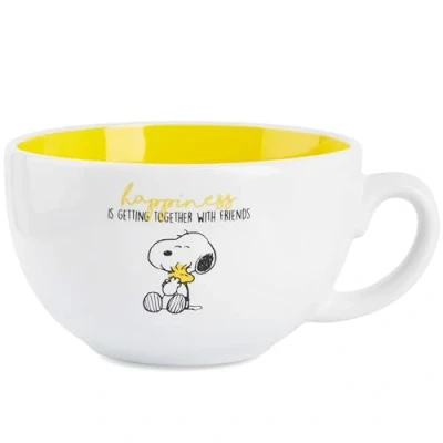 Afbeelding van Peanuts Snoopy Cappuccino kopjes, schattige keramische mok, 340 ml, cadeau voor dames