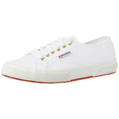 Afbeelding van Superga 2750 Cotu Classic uniseks volwassene Sneaker,Wit Wit Goud A15,50 EU