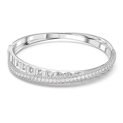 Afbeelding van Swarovski 5650354 Armband Bangle Rota zilverkleurig wit 5,8 x 5,2 cm