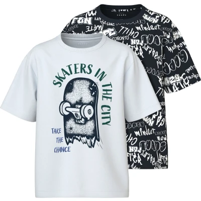 Afbeelding van NAME IT NKMVELDO 2P SS NREG TOP Jongens T shirts