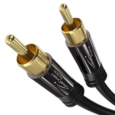 Afbeelding van KabelDirekt cinch subwoofer kabel 7,5 m (coax geschikt voor versterkers, stereo installaties, HiFi systemen &amp; andere toestellen met aansluitpunt, 1 naar cinch)