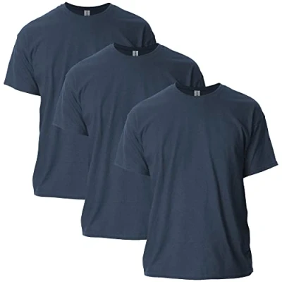 Afbeelding van Gildan Heren T shirt van ultra katoen, stijl G2000 shirt, Heather Navy (verpakking 3), XL