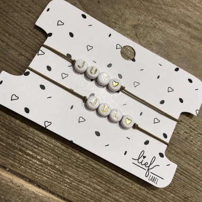 Afbeelding van Armbandjes beige Jut &amp; Jul