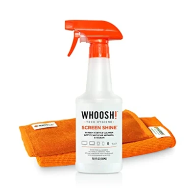 Afbeelding van WHOOSH! Screen Cleaner Kit Beste voor smartphones, iPads, Brillen, Kindle, Touchscreen &amp; TV&#039;s Inclusief 1 eenheid van 500ml fles + (35x35cm) W! Doek