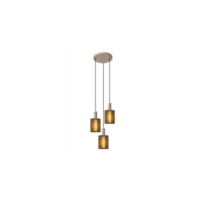 Afbeelding van Lucide LAMBRES Hanglamp 3xE27 Taupe