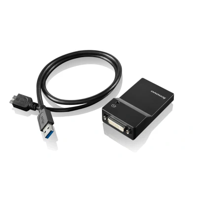 Afbeelding van Lenovo USB 3.0 DVI/VGA grafische adapter 2048 x 1152 Pixels Zwar