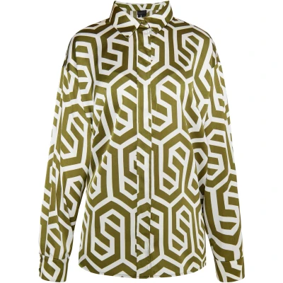 Afbeelding van DreiMaster Overhemdblouse Dames Gebroken Wit Olijf - 100% Polyester