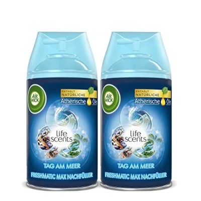 Afbeelding van Air Wick Freshmatic Max Automatische geurspray navulling DUO, dag aan zee, 2 x 250 ml