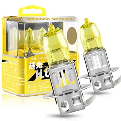 Afbeelding van H3 100W halogeen koplampen goud geel 2800K 12V auto mistlampen DRL, 2 stuks