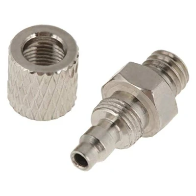 Afbeelding van 20 Stks Pneumatische Mini Quick Connector Micro Luchtpijp Snelle draai Joint Rechte Mannelijke M5 4MM Schroefdraad Zilver