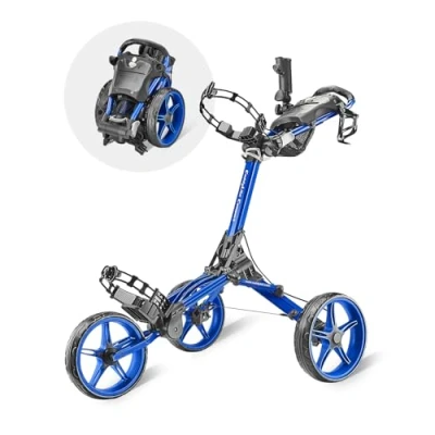 Afbeelding van Caddytek CaddyLite Compacte semi automatische opvouwbare en uitvouwbare golfduwwagen, blauw, één maat