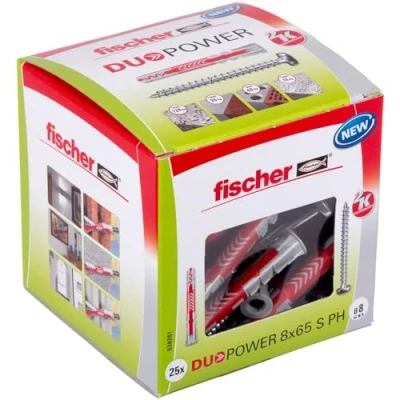 Afbeelding van Fischer DUOPOWER 8x65 S PH LD 2 componenten plug 65 mm 8 538261 25 stuk(s)