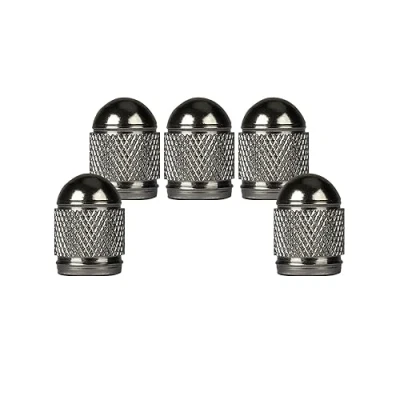 Afbeelding van SENZEAL 5 Stuks Ventieldoppen Auto Kogelstijl Aluminium Universele Ventieldopjes voor Fietsen Vrachtwagens Motorfiets Grijs