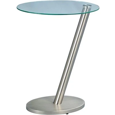 Afbeelding van M2 Kollektion Onda Glazen Bijzettafel Ovaal Transparant