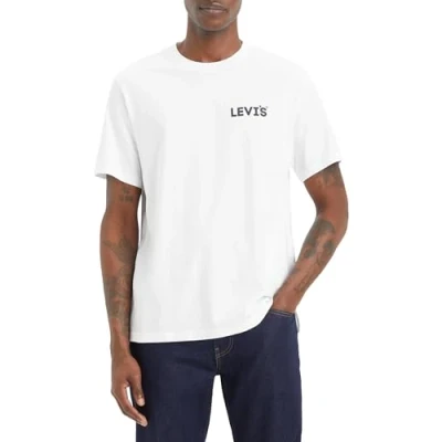 Afbeelding van Levi&#039;s Ss Relaxed Fit Tee Headline Logo 2 White, Whit, S