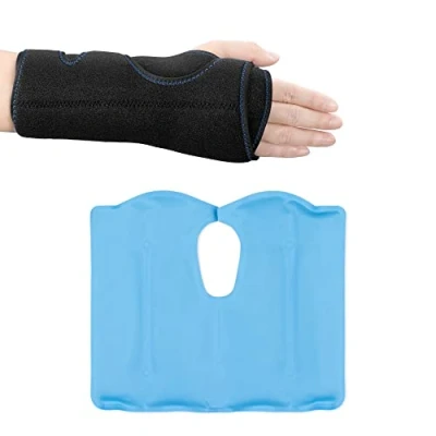 Afbeelding van Navaris hot &amp; cold pack pols Bandage voor polsblessures en kneuzingen Polsbrace verkoelend verwarmend Gel