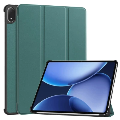 Afbeelding van Hoes: imoshion Trifold Bookcase Donkergroen Kunstleder Tablet Hoezen