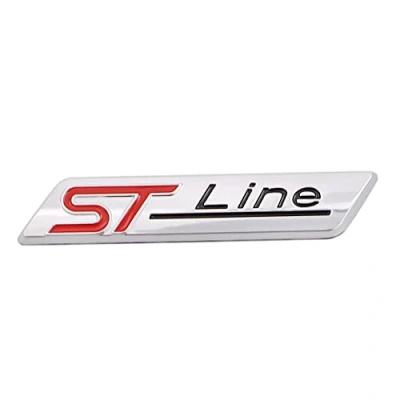 Afbeelding van 1 stuks ST lijn Embleem Auto Sticker Van Toepassing op Body Bagage en Andere Items Accessoires (zilver)