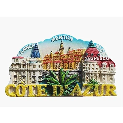 Afbeelding van Cote d&#039;Azur Cannes Menton Nice Frankrijk 3D Koelkast Magneet Reizen Souvenir Gift Collectie Huis &amp; Keuken Decor Magnetische Sticker