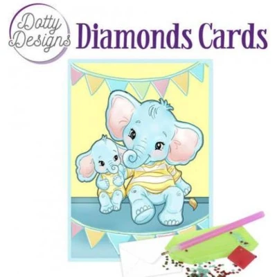 Afbeelding van Elephants Diamond Cards by Dotty Designs