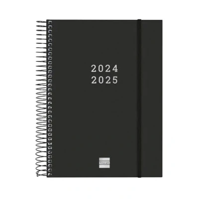 Afbeelding van Finocam Agenda Espiral 18 maanden 2024 2025 2 dagen per pagina juli december (18 maanden) zwart internationaal